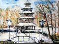 Chinaturm im Schnee